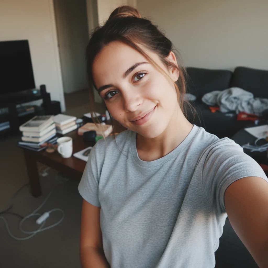 Casual selfie before AI headshot generation - SelfAI